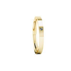Alianza de Boda con Brillante Tahiti