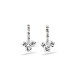 Pendientes de Oro blanco y Brillantes