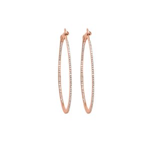 Criollas Redondas de Oro Rosa y Brillantes