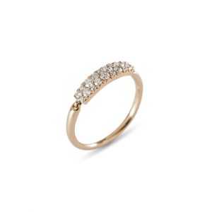 Anillo Oro Rosa y Brillantes