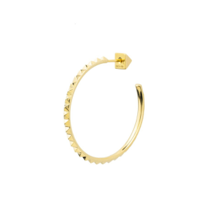 Aros de oro amarillo facetados