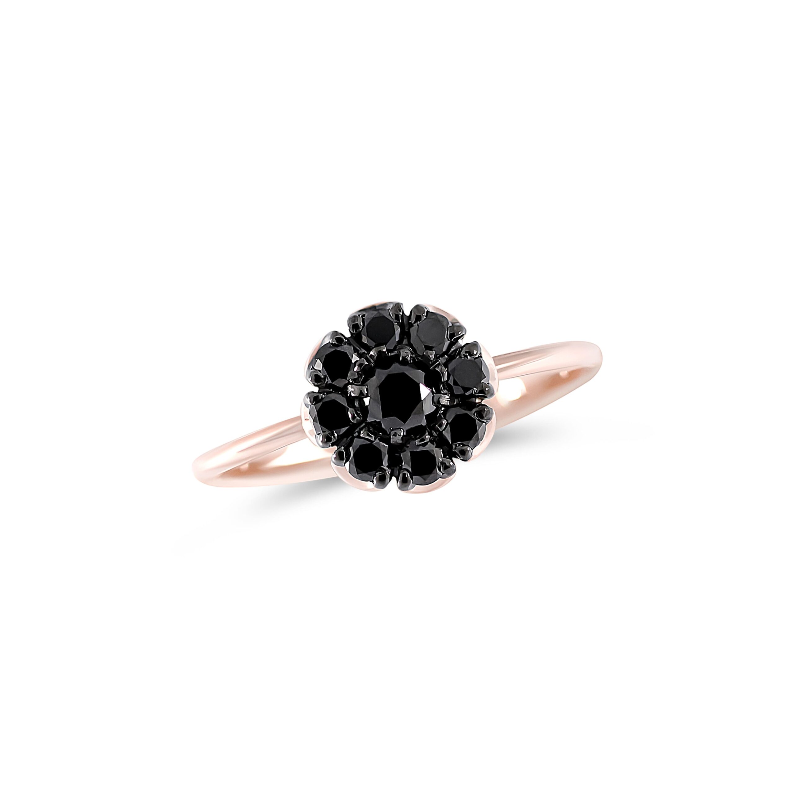 Anillo de Oro y Brillantes Negros