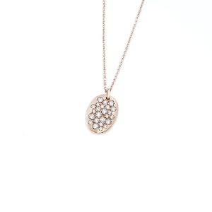 Colgante ovalado con Brillantes