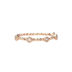 Anillo Trenzado 5 Brillantes