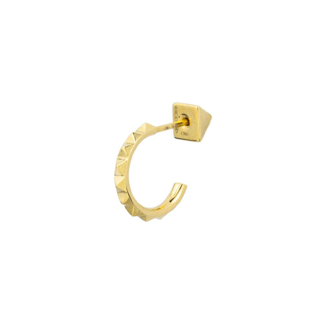 Aros de oro amarillo facetados