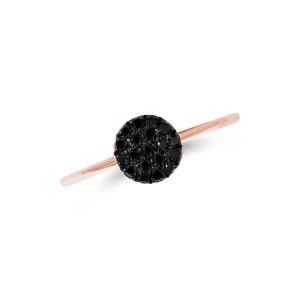 Anillo con Paillet de Brillantes Negros