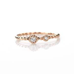 Anillo Trenzado Oro Rosa