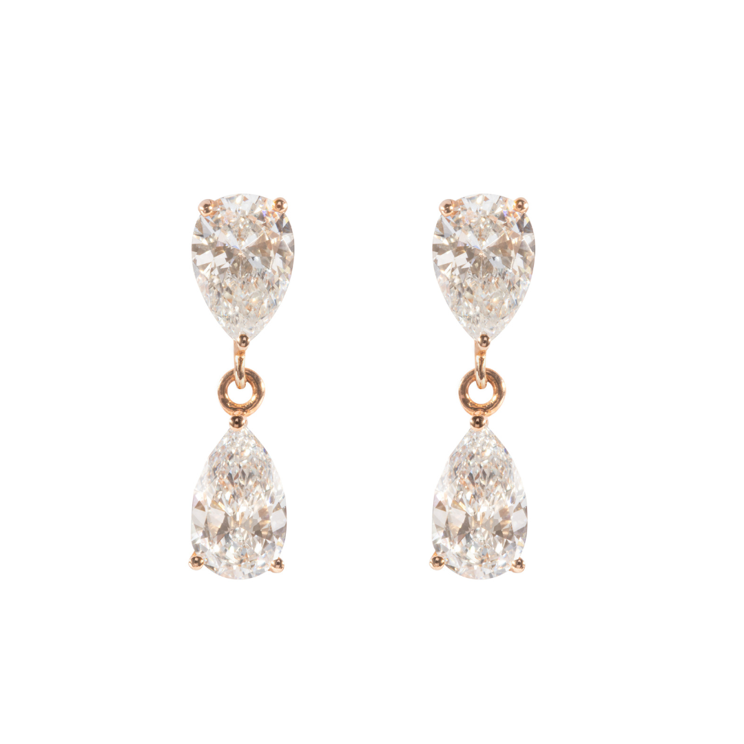 Pendientes con Diamantes Talla Pera