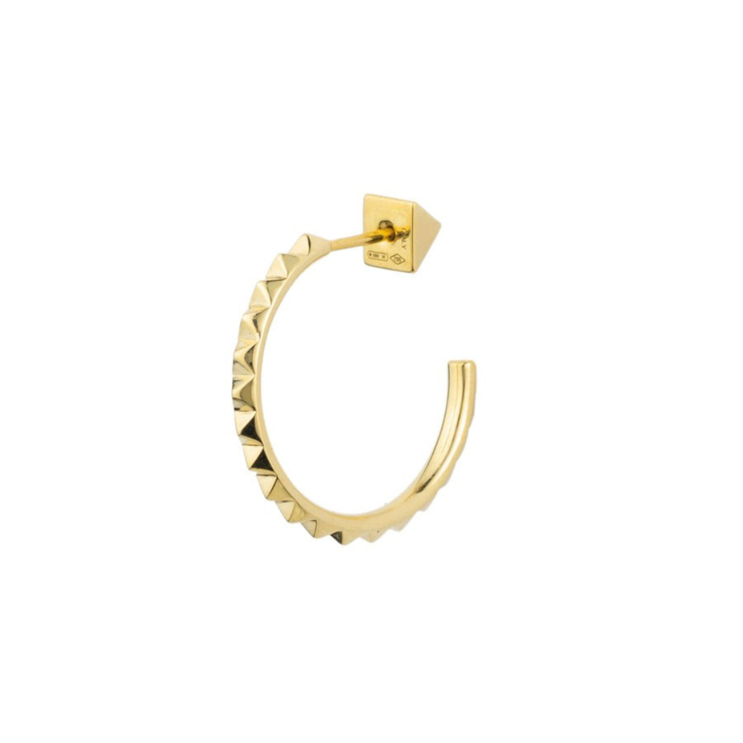 Aros de oro amarillo facetados