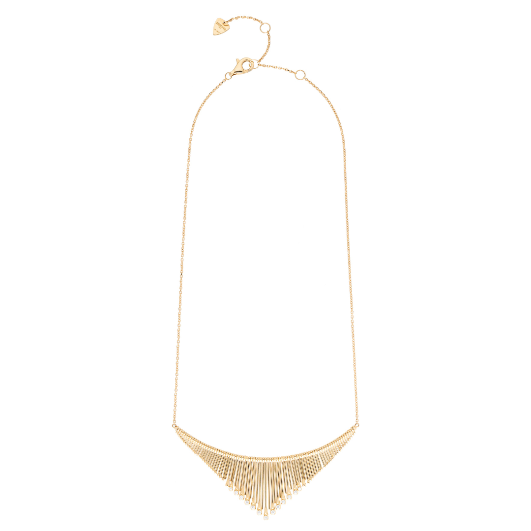 Collar de Oro con Flecos