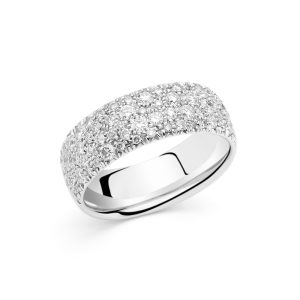 Anillo de Oro Blanco y Brillantes
