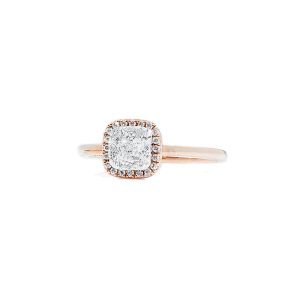 Anillo de Oro Rosa y Brillantes