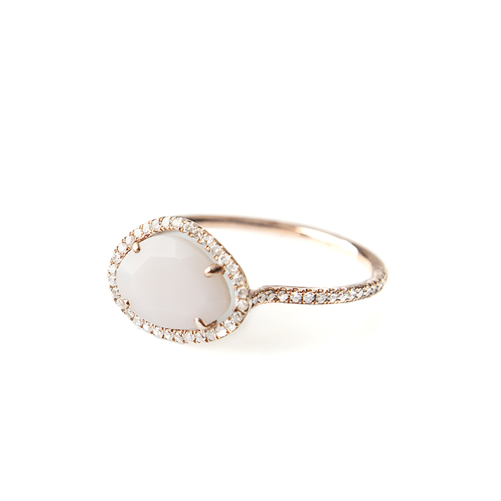 Anillo de Ópalo rosa