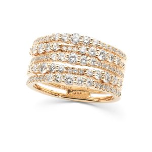 Anillo de Oro Rosa y Brillantes