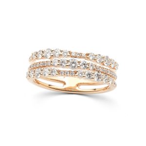 Anillo de Oro Rosa y Brillantes