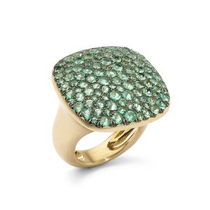 Anillo de oro y esmeraldas