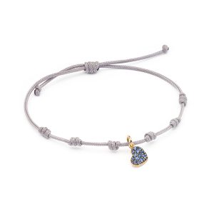 Pulsera corazón de zafiros