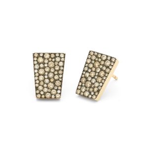 Pendientes con brillantes brown