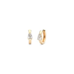 Aritos con diamante talla pera
