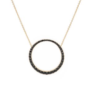 COLGANTE DE BRILLANTES NEGROS