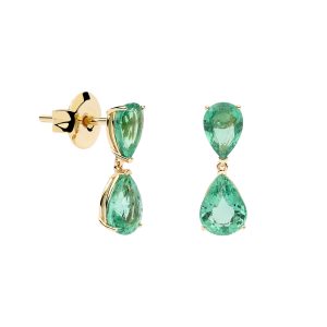 PENDIENTES CON ESMERALDAS