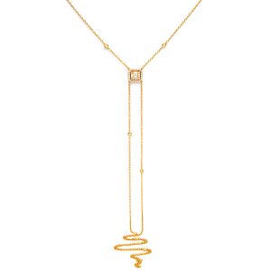 Collar largo de brillantes