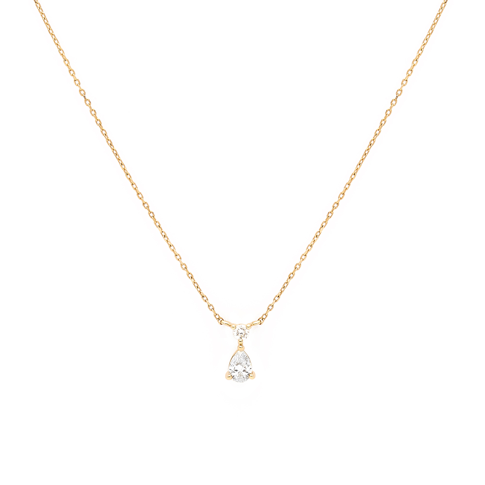 Colgante con diamante talla pera