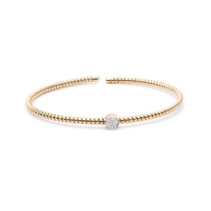Pulsera de Tubogas de oro con brillantes