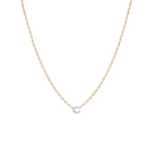 Colgante con inicial de brillantes