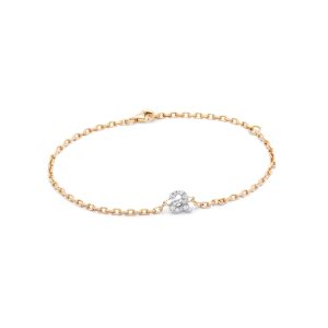 Pulsera con inicial de brillantes