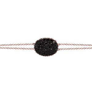 Pulsera con brillantes negros