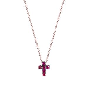 Colgante con cruz de rubís