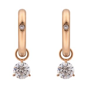 Aros de Oro con Brillante Colgando