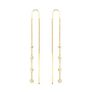 Pendientes con cadena y brillantes