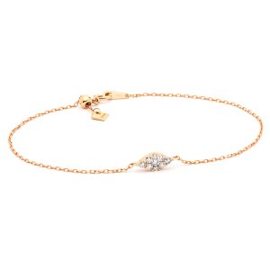 Pulsera con cadena y marquise de brillantes