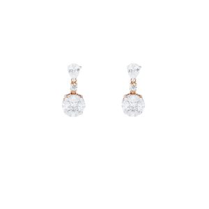 Pendientes de Oro Rosa y Brillantes